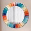 Ø60cm Spiegel - Glasrahmen mit Aufdruck - Wandspiegel Produktbild-Vorschau 1
