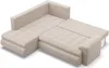 Links Ecksofa mit Schlaffunktion, Ottomane, Beige Produktbild-Vorschau 4