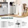Zestaw 2 koszy na śmieci COSTWAY, 40L + 6L kosz na śmieci Podgląd zdjęcia produktu 5