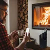 Krbová sada JOIEYOU černá 4dílná moderní krbová sada krbové Náhled obrázku produktu 3