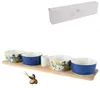 Porzellan-Tapas-Set auf einem Holztablett Produktbild-Vorschau 2