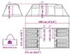 vidaXL Tunnel-Familienzelt 8 Personen Grün Wasserdicht Produktbild-Vorschau 7