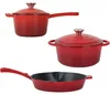 Profi Gusseisen Topfset 3-teilig, Set aus Pfanne, Kochtopf Produktbild-Vorschau 1