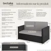 Canapé de jardin CORFOU modulable - noir/gris Voir les images du produit 6