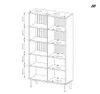 BETTSO Hohe verglaste Vitrine mit LED-Beleuchtung Glas Produktbild-Vorschau 7