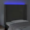 LED Kopfteil Dunkelgrau 93x16x118/128 cm Samt Produktbild-Vorschau 4