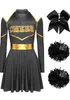 Damen Cheerleader Kostüm Größe S – Langarmig Cheerleading Produktbild-Vorschau 3