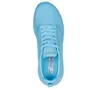 A top-down view of a blue Skechers sneaker. Podgląd zdjęcia produktu