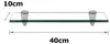 Vigevee skleněná polička do koupelny 40 x 10 cm, čiré sklo, Náhled obrázku produktu 2