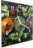 Wanduhr aus Glas mit Motiv Gewürze Und Kräuter- 30 x 30 cm Produktbild-Vorschau 2