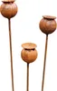 3er Set Gartenstecker Rost Mohn - Edelrost Gartendeko Produktbild-Vorschau 1