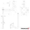 PremiumX, uchwyt ścienny, 30 cm, mocowanie do masztu o Podgląd zdjęcia produktu 3