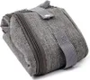 A folded, gray, portable cat litter box made of Oxford cloth. Náhled obrázku produktu