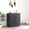 vidaXL Sideboard noir 67x39x73 cm acier Voir les images du produit 3