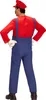 A person wearing a Super Mario costume, viewed from the back. Voir les images du produit
