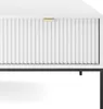 NOVA Couchtisch mit Schublade, Goldgriff, Weiß, Metallbeine Produktbild-Vorschau 4