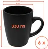 1.04 Kaffee Becher / Tasse 330ml aus Porzellan - 6er Set - Produktbild-Vorschau 2