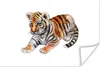 MuchoWow® Poster Tiger - Baby - Weiß 60x40 cm - Produktbild-Vorschau 1