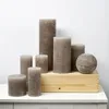 Branded kaars, Ø 10 x 10 cm - Steen - ca. 110 uur Productafbeelding-voorbeeld 2