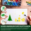 16er-Pack Weihnachts-Schablonen, Wiederverwendbar, 15*15 Produktbild-Vorschau 4