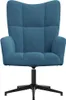 vidaXL Poltrona relax in velluto blu Anteprima dell’immagine prodotto 3