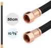 Flexschlauch DN8  IG/IG 3/8" -500mm Schwarz Rosegold Produktbild-Vorschau 1