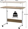 Laptoptisch Höhenverstellbar,Mobiler Schreibtisch Stehend Produktbild-Vorschau 5