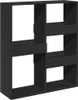 vidaXL Bücherregal/Raumteiler Schwarz 100x33x115 cm Produktbild-Vorschau 6