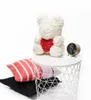 Cremefarbener Teddybär mit rotem Herz - 40 cm + Produktbild-Vorschau 8