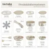 tectake® Kochtopfset, 16-tlg., abnehmbare Griffe, Produktbild-Vorschau 5
