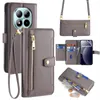 Handykette Kunstleder für Xiaomi Redmi Note 15 Pro 5G Grau Produktbild-Vorschau 1