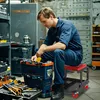 LZQ Werkstatthocker Arbeitshocker mit Ablage, Gepolstert Produktbild-Vorschau 11
