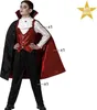 Atosa Costume da vampiro per bambini rosso 5-6 anni rosso Anteprima dell’immagine prodotto 4