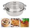 28 cm 2-layer-Dampfer Edelstahl Küche Kochsuppe Dampftopf Produktbild-Vorschau 1