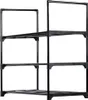 Botník kovový černý 3patrový 57x28x55 cm Náhled obrázku produktu 3