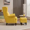 Křeslo HOMCOM s podnožkou, v provedení imitace lnu, s Náhled obrázku produktu 9