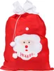 A red Santa sack with a depiction of Santa Claus's face and the text 'Ho Ho Ho' on it. Anteprima dell’immagine prodotto