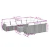 CLORIS 11-tlg. Garten-Sofagarnitur mit Kissen Schwarz Poly Produktbild-Vorschau 3