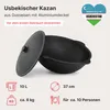 Feuerstelle 36 cm 2mm Stahl mit 10L Gusseisen Kazan Plov Produktbild-Vorschau 3