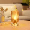 Tischlampe Kabellose LED Tischleuchte aus Gold Glas Produktbild-Vorschau 3