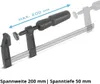 STAHLWERK 3 x Schraubzwinge 50x200 mm Klemmzwinge stabile Produktbild-Vorschau 6