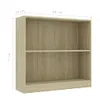 vidaXL Regał dąb sonoma 80x24x75 cm Materiał drewnopochodny Podgląd zdjęcia produktu 10