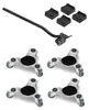 VEVOR set di 4 ruote per mobili 158x158x65mm capacità di Anteprima dell’immagine prodotto 1
