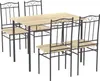 A dining set consisting of a table and four chairs, presented against a white background. Náhled obrázku produktu