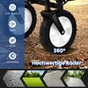 Close-up of a wagon wheel on dirt, with feature callouts and various ground surface images at the bottom. Náhled obrázku produktu