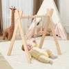 COSTWAY Arche de jeu en bois pour bébé, Trapèze de jeu Voir les images du produit 2