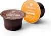 Two coffee capsules are shown against a white background. One is brown and labeled 'Espresso Double Choc', and the other is orange and labeled 'Espresso Caramel'. Produktbild-Vorschau