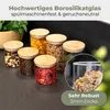Set 6 bocaux en verre et couvercle en bois de haute qualité Voir les images du produit 7