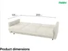 MEBLINI Sofa mit Schlaffunktion - Schlafcouch Ausziehbar - Produktbild-Vorschau 7