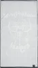 A white towel with a black border and a white logo printed on it. Anteprima dell’immagine prodotto